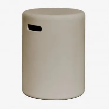 Ronde Cementen Bijzettafel (ø35 Cm) Biltet Grijs – Taupe – Koel - Sklum
