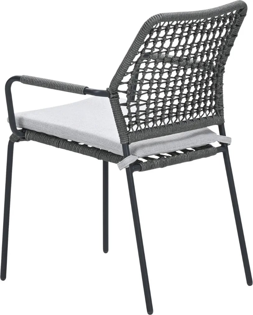 Garden Impressions Natas tuinstoel stapelbaar grijs - 4 stuks