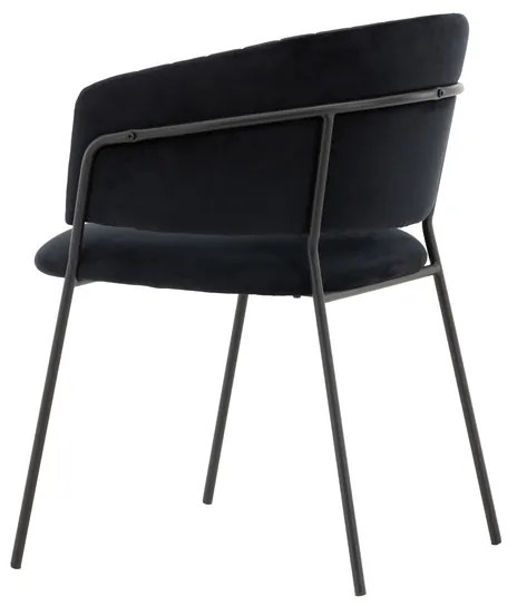 Jörn Eetkamerstoel - Stefan - Zwart - Fluweel - Jörn