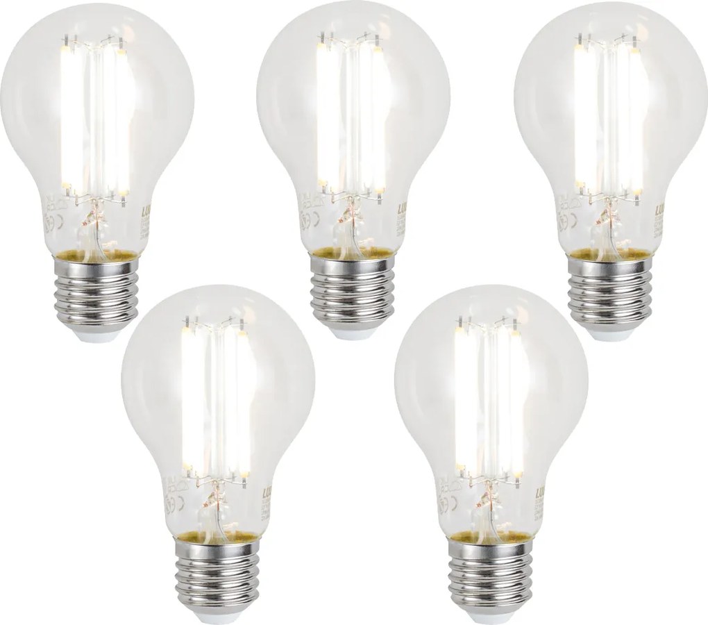 Set van 5 Smart E27 dimbare LED lampen A60 helder 7W 806 lm 2700-6500K Zigbee
