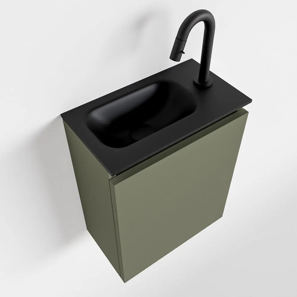 Mondiaz Ture 40cm toiletmeubel army met wastafel urban links 1 kraangat