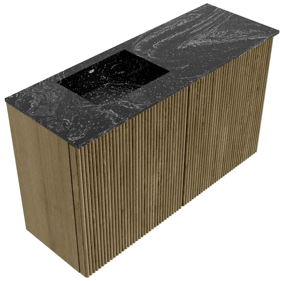 Mondiaz Joya DLux 70cm toiletmeubel dusk met wastafel faye links 1 kraangat lava