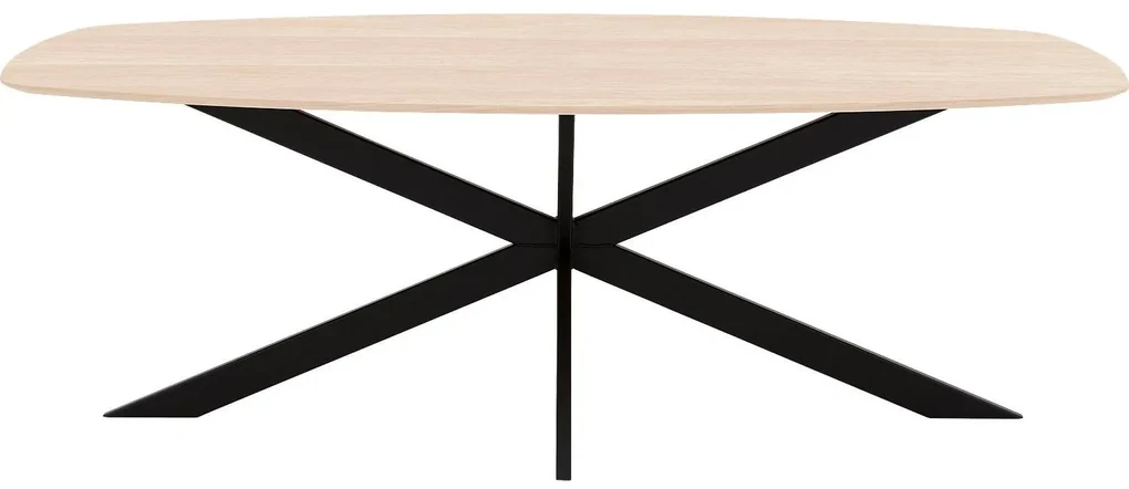 Goossens Excellent Eettafel Floyd, Semi ovaal 240 x 120 cm