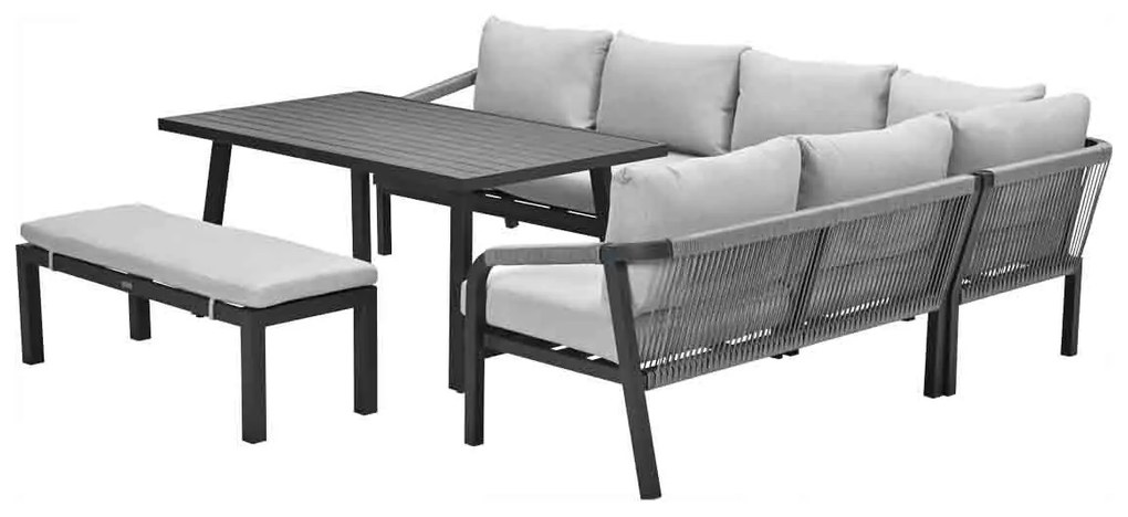 Garden Impressions Tarera lounge dining set 6-delig - donker grijs