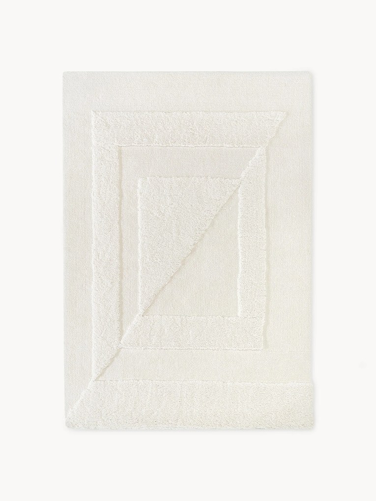 Fluffy hoogpolig vloerkleed Zion met verhoogde hoog-laag structuur