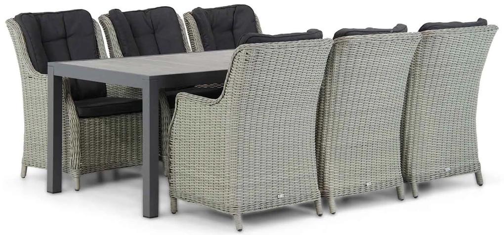 Garden Collections Buckingham/Residence 220 cm dining tuinset 7-delig