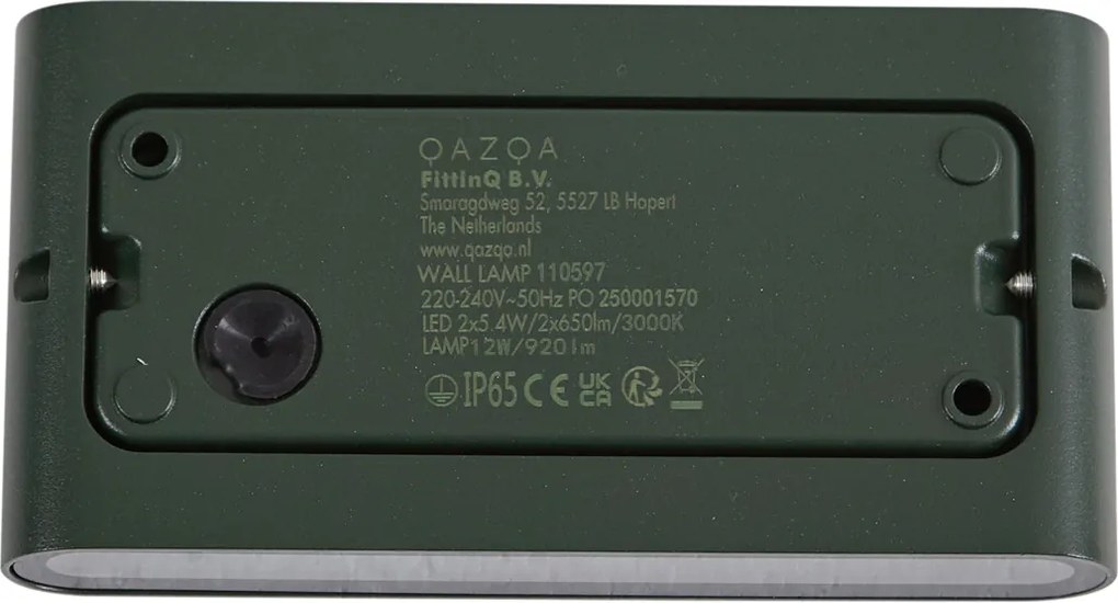 Moderne buiten wandlamp donker groen 17,5cm incl. LED IP65 - Batt