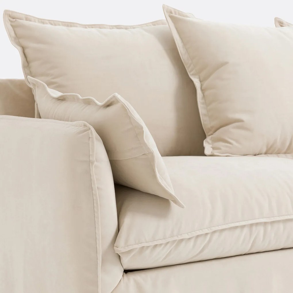 Sofa voor 2, 3, 4 of 5 personen, met afneembare hoezen, in fluweel, ODNA