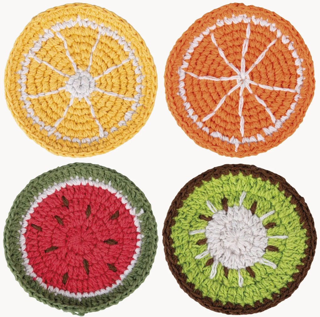 Onderzetters Fruit, 4-delig