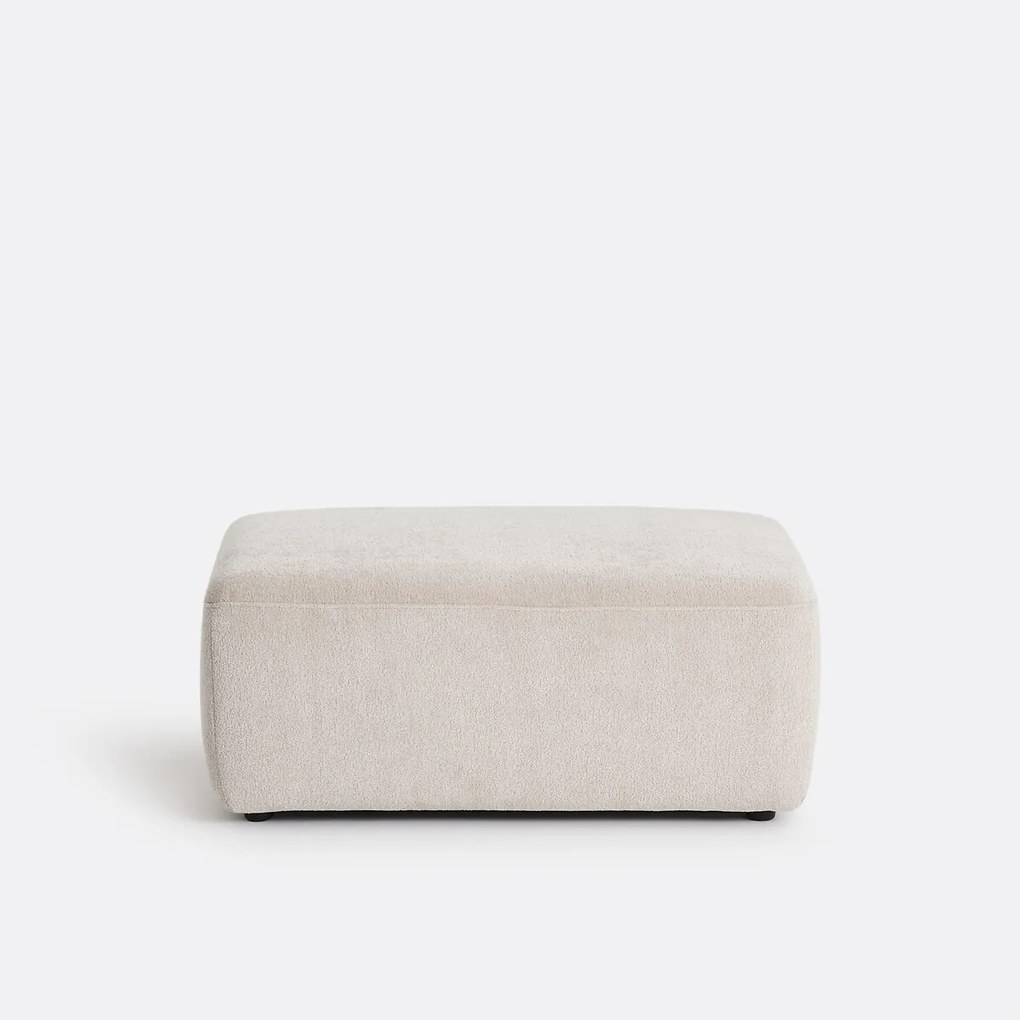 Poef voor modulaire bank, jacquard chenille, AMAD