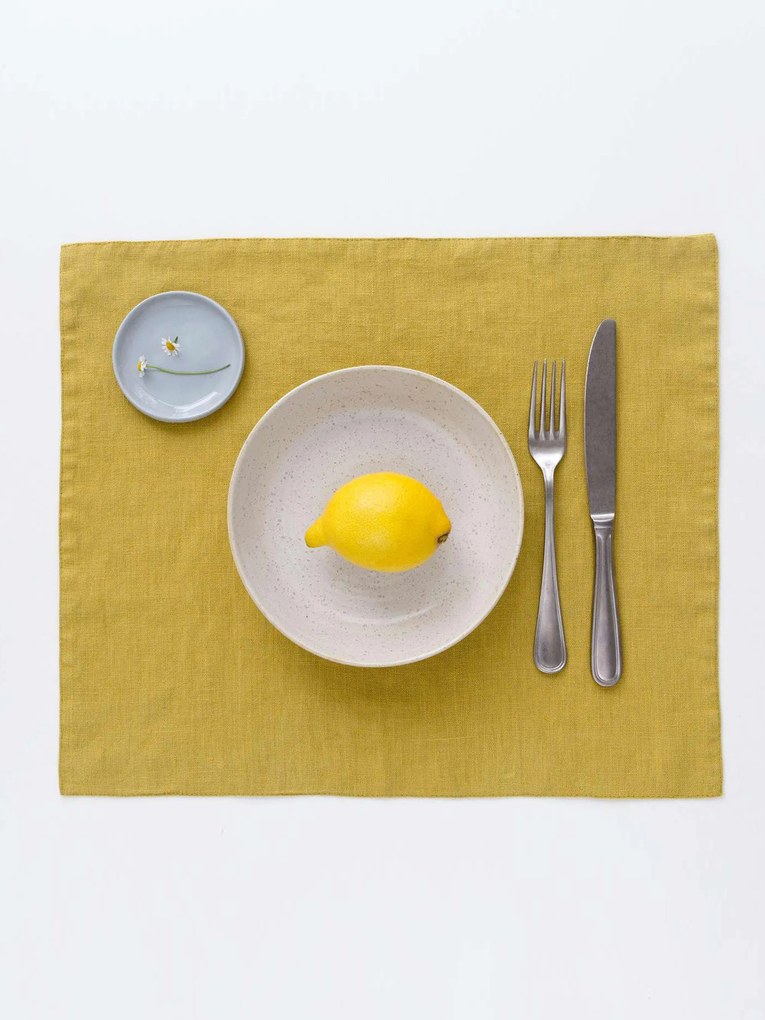Linnen placemat Lemon Curry