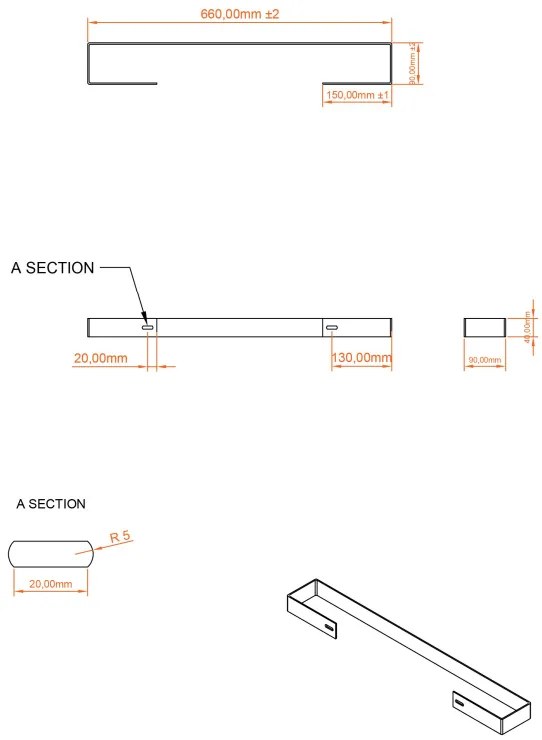 Eastbrook Deddington handdoekhouder voor paneel radiator 65cm chroom