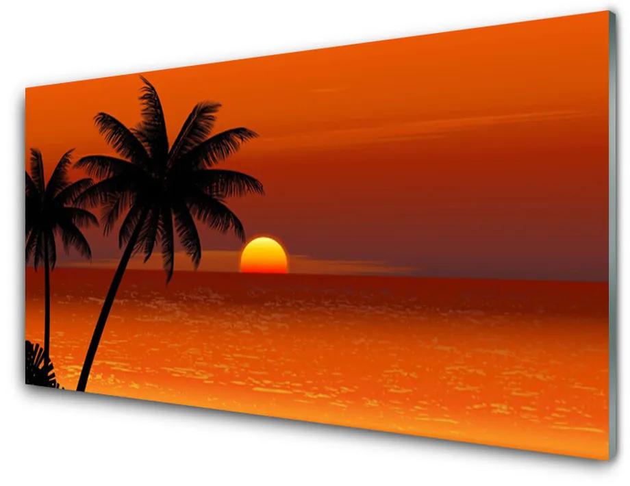 Glazen schilderij Palma sea sun landschap 100x50 cm