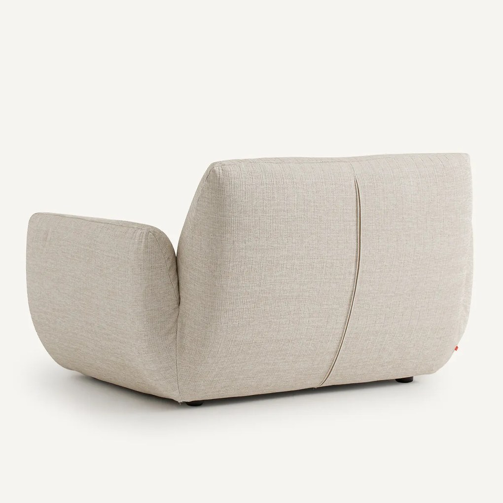 Fauteuil in canvas stof, Spogano