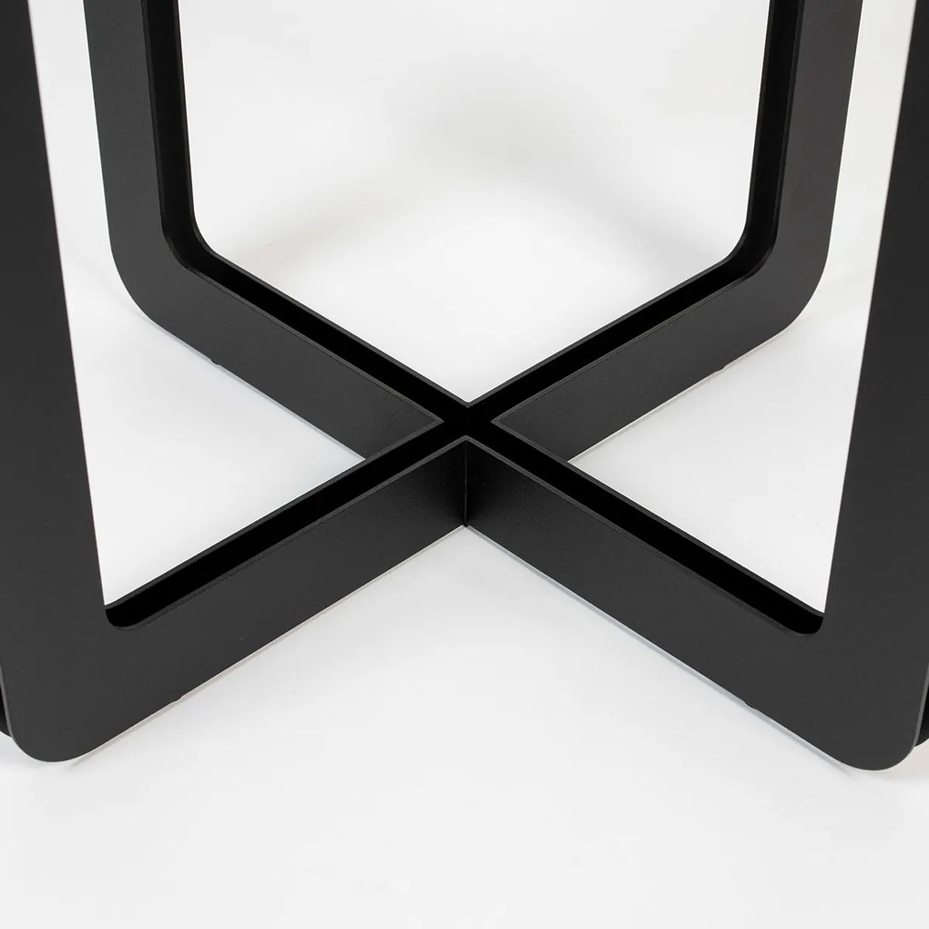 Zuiver Centre Black Design Bijzettafel Mat Zwart - 42.5 X 42.5cm.