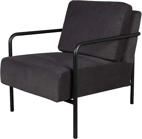 Lounge Chair X-bang zwart-donker grijs