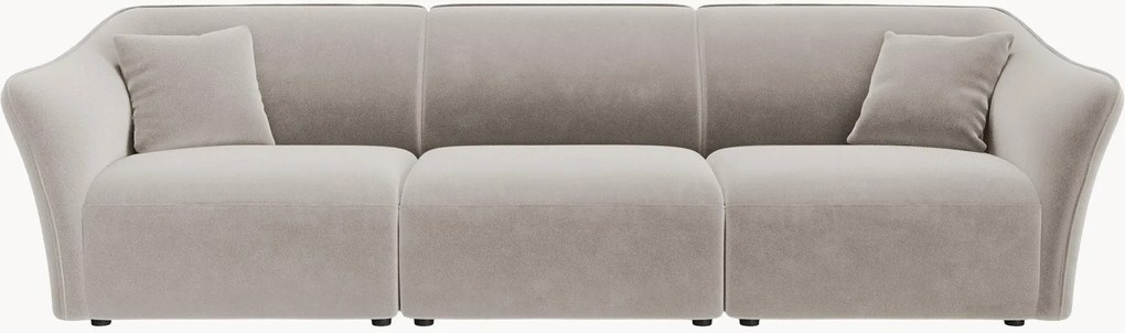 Modulaire fluwelen bank Flora (4-zits)