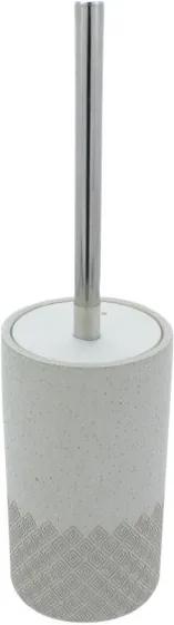 Differnz Limited Sand toiletborstelhouder 10x10x37cm polyresin grijs 34.600.05