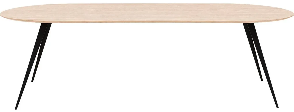 Goossens Excellent Eettafel Floyd, Semi rond 240 x 100 cm