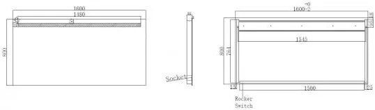 Mueller Bing spiegel met LED 160x80cm