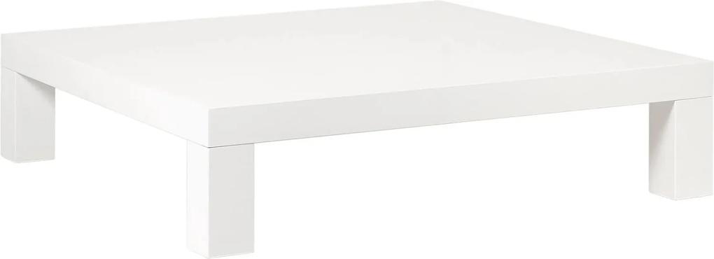 Goossens Salontafel Zen vierkant, hout mdf wit, modern design, 100 x 30 x 100 cm