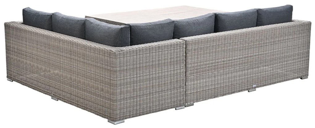Garden Impressions Tennessee lounge dining set rechts 3-delig vintage willow - texfiber