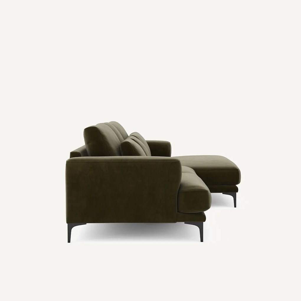 XL hoekbank rechts in fluweel, MARSILE