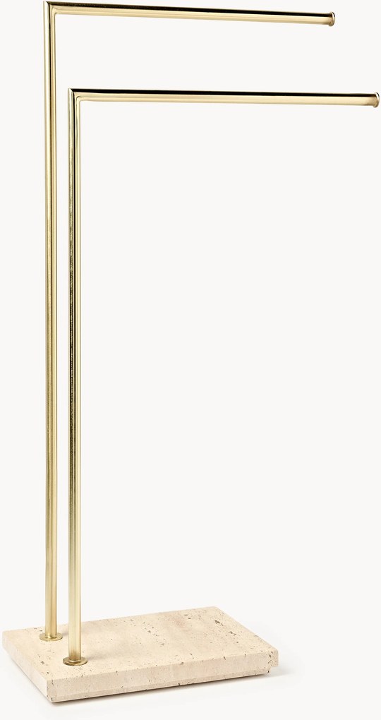 Handdoekstandaard Susan met travertijnen voetstuk