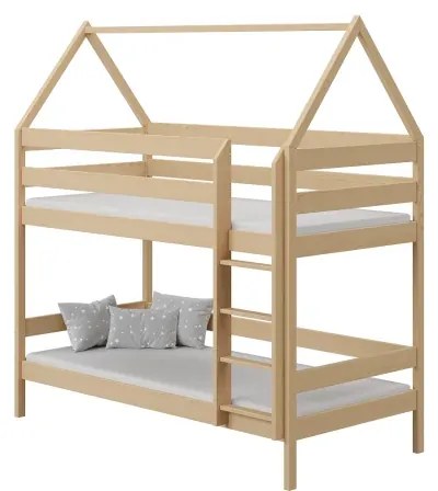 Kinderen Roze Stapelbed van massief hout - Barnie For Kids Kinderen Junior 5059914032428 Children's Beds Home, 160x80, Geen, Matras van schuim/latex v