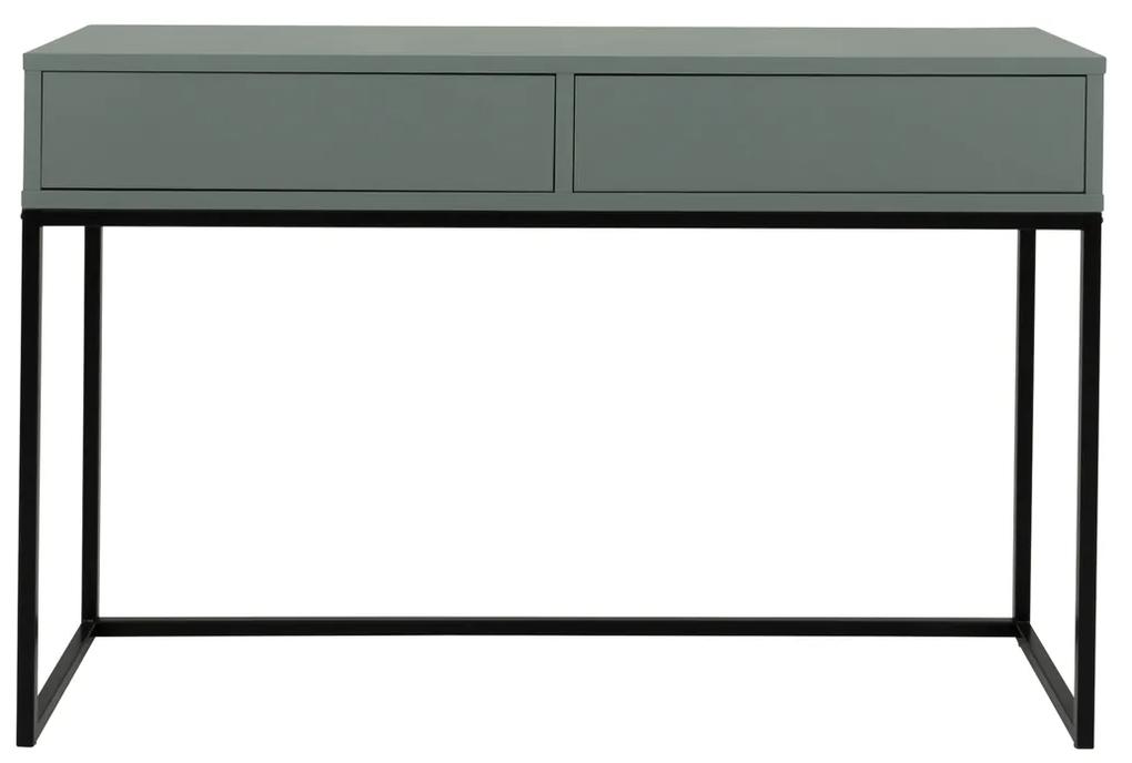 Tenzo Lipp Sidetable Met 2 Lades Groen - 118 X 36cm.