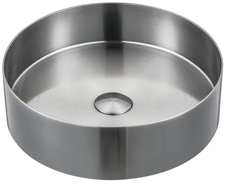 Sapho Aurum waskom rond 38cm RVS geborsteld
