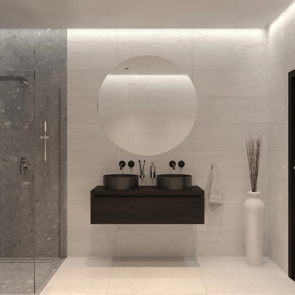 Gliss Design Ares badmeubel 120cm charcoal zonder waskom