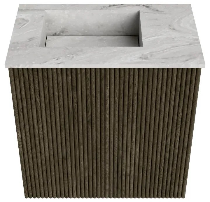 Mondiaz Joya DLux 40cm toiletmeubel shadow met wastafel faye links 1 kraangat glace