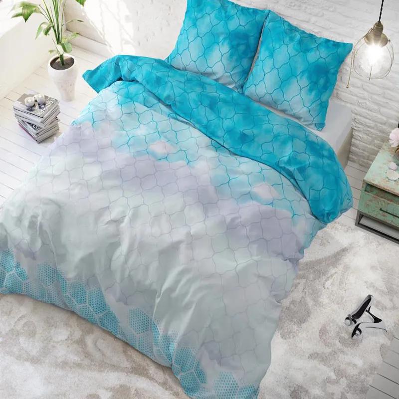 Sleeptime Elegance Dream Wave - Blue 1-persoons (140 x 220 cm + 1 kussensloop) Dekbedovertrek