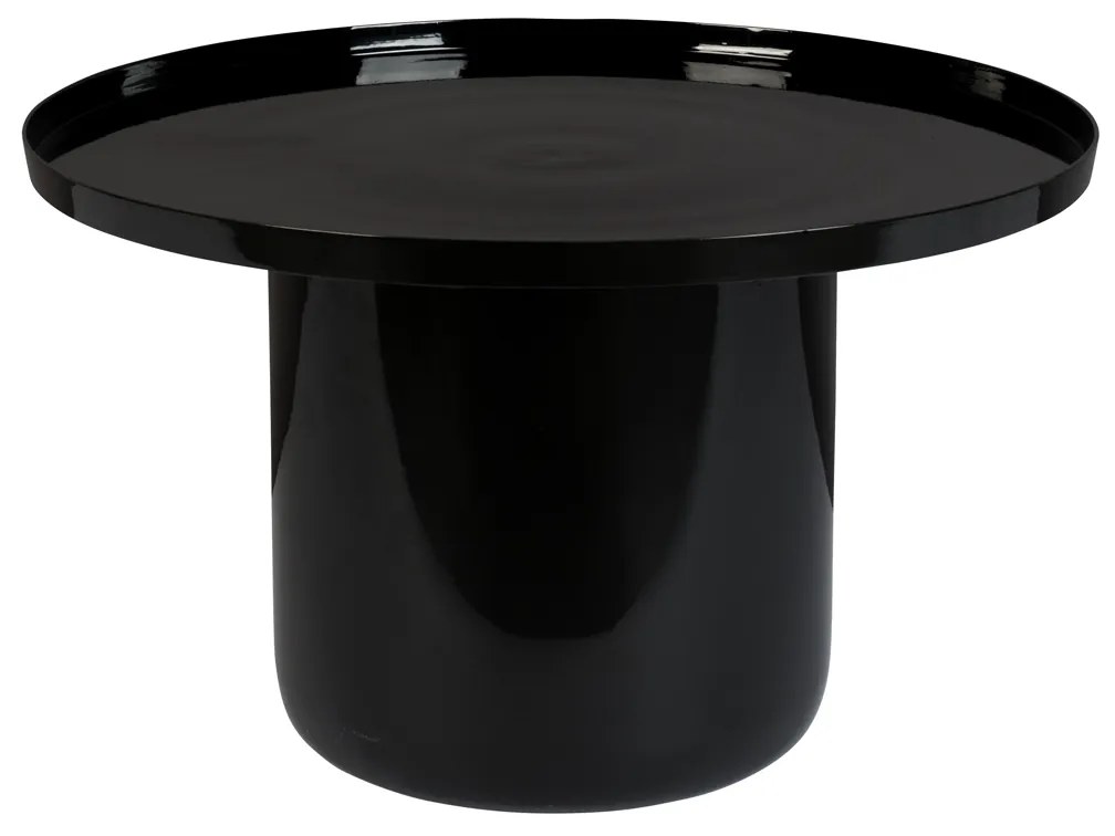 Zuiver Shiny Bomb Zwarte Design Salontafel Rond - 67 X 67cm.
