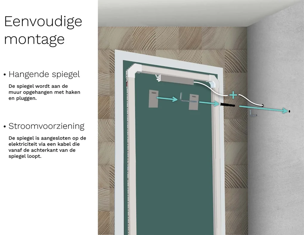 LED spiegel met decor D25