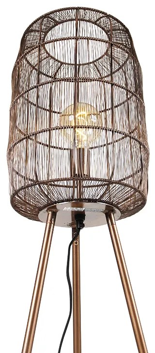 Moderne vloerlamp tripod koper - Redo