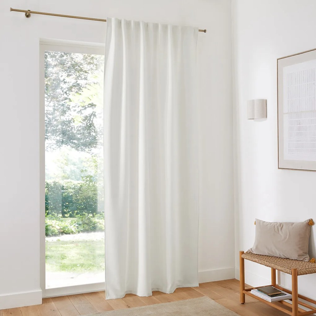 Gordijn van gerecycled polyester met aangerimpelde bies en wave, SELECT