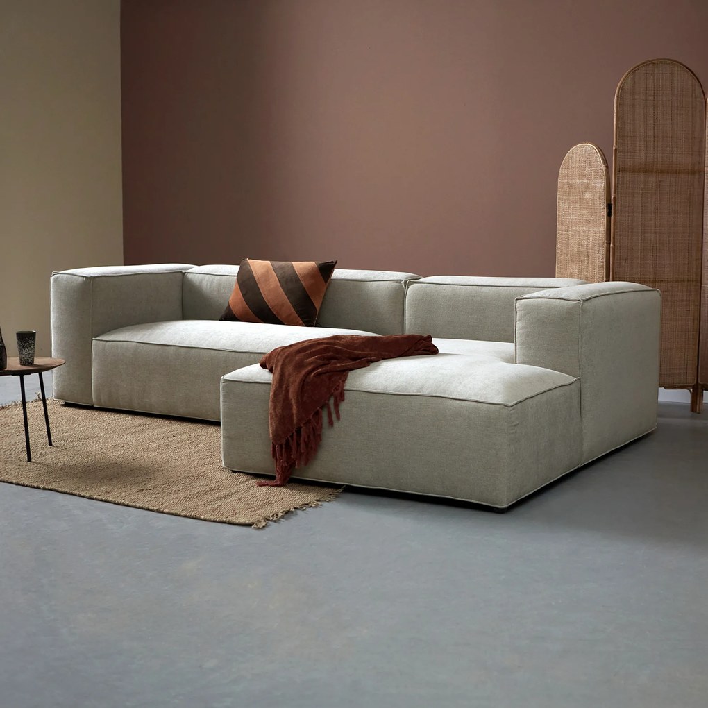 Beige Bank Met Chaise Longue Rechts