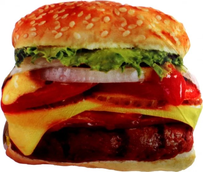 Kussen Fast Foodies burger 30 cm