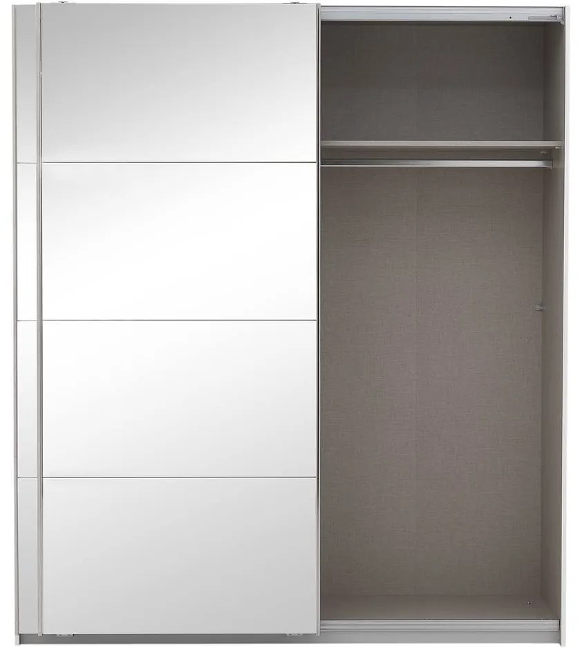 Goossens Basic Kledingkast Miami, 226 cm breed, 229 cm hoog, 2x spiegel schuifdeuren