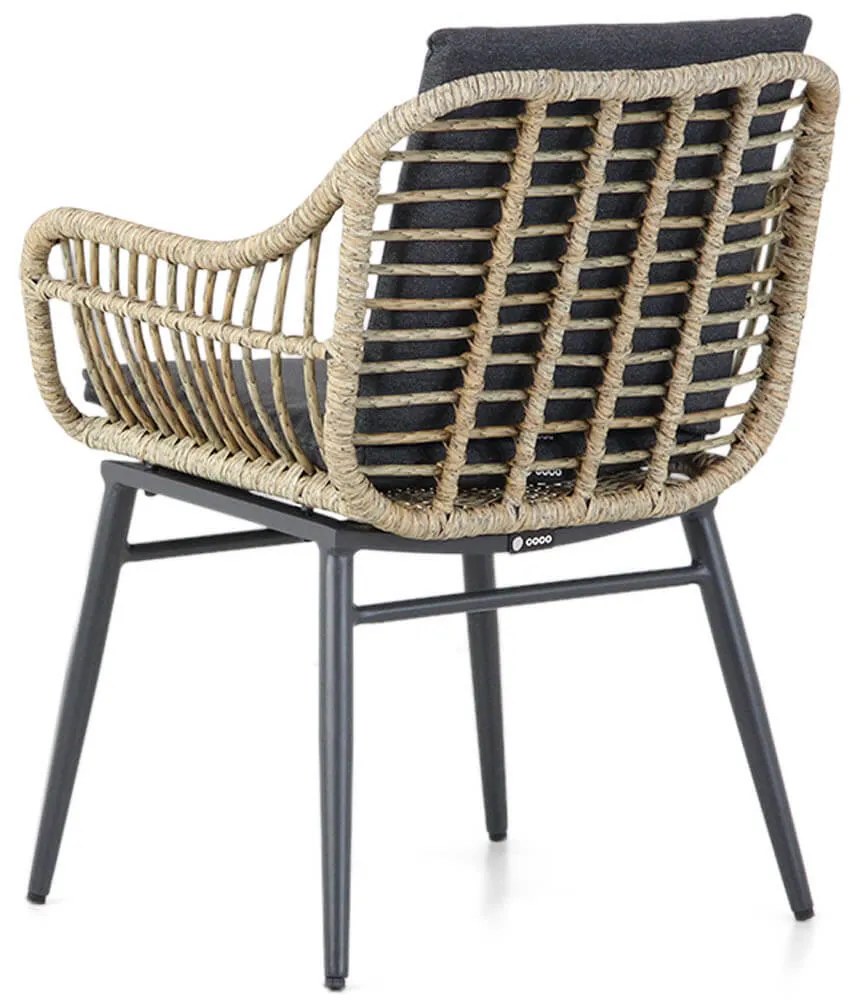 Tuinset 6 personen 240 cm Aluminium/wicker Taupe Coco Coco Leonardo