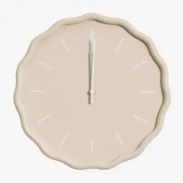 Tovarx Wandklok Ø35 Cm In Mdf Beige – Crème - Sklum