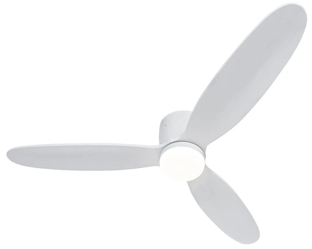 Plafondventilator met lamp wit 132cm incl. LED dimbaar met afstandsbediening - Sofio Design rond Binnenverlichting Lamp