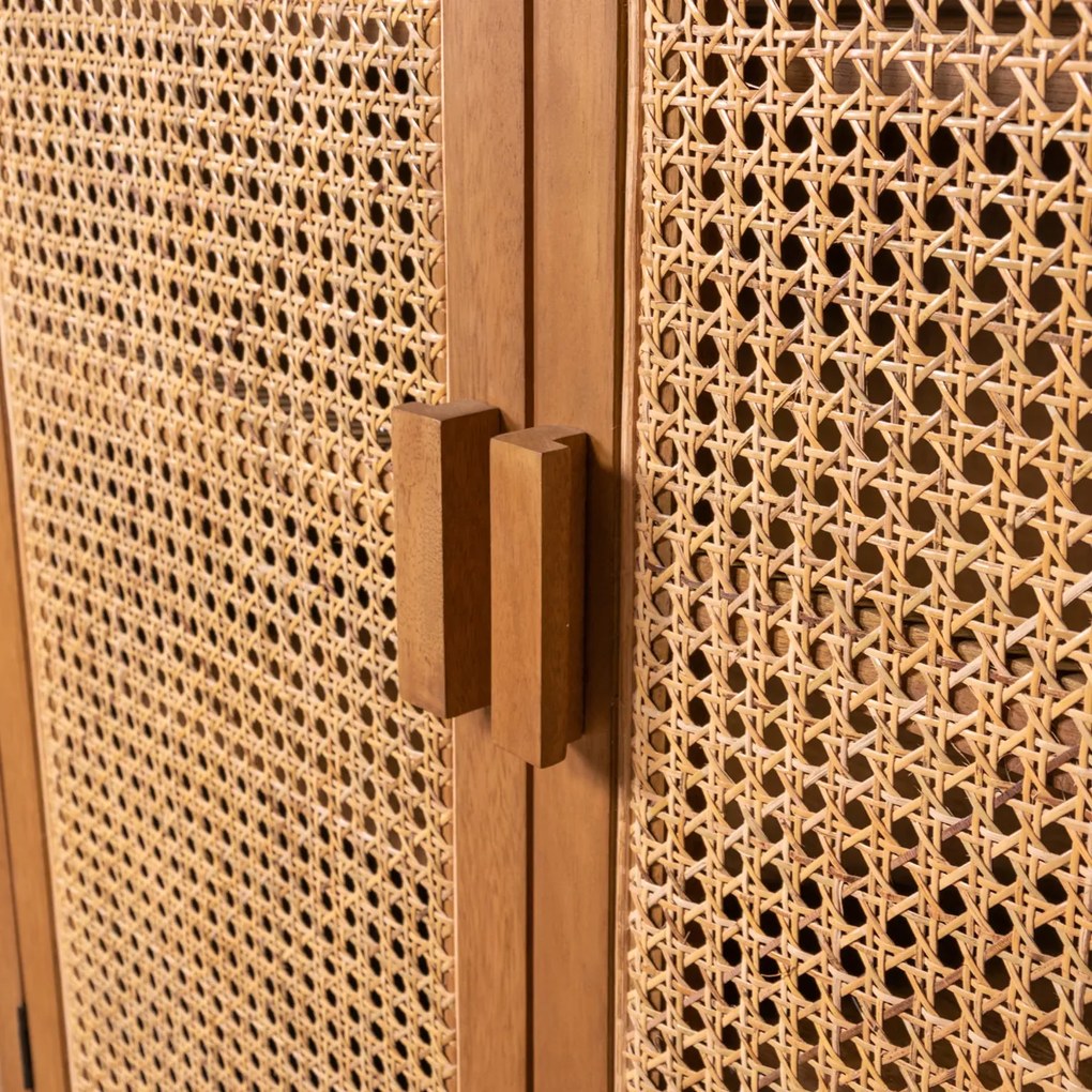 Houten Kastje Met Webbing - 90x40x120cm.