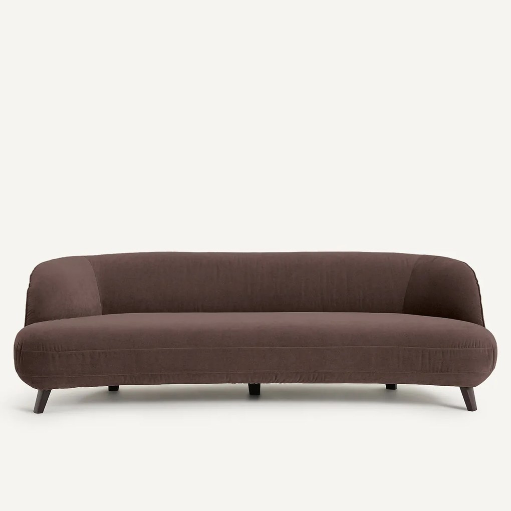 5-zits bank in linnen fluweel, Rosebury, ontwerp Emmanuel Gallina