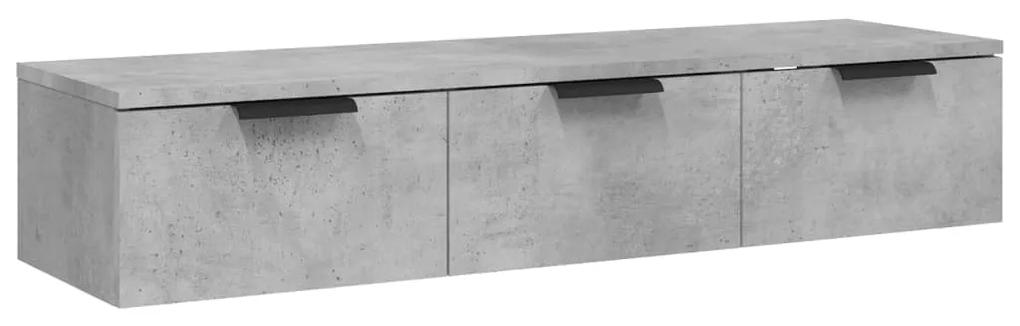 vidaXL Wandkast 102x30x20 cm bewerkt hout betongrijs