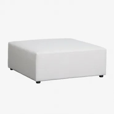 Poef Van 90x90 Cm Voor Modulaire Bank Kata Stof Crème Beige - Sklum