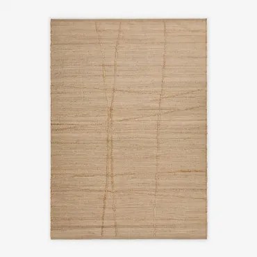 Rechthoekig Vloerkleed Van Jute En Katoen Emeline Beige - Semoline & 160 X 230 Cm - Sklum