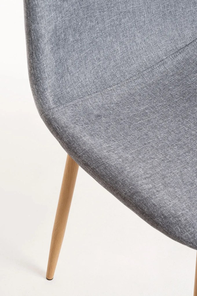 Set 4 Teok Stoffen Stoelen